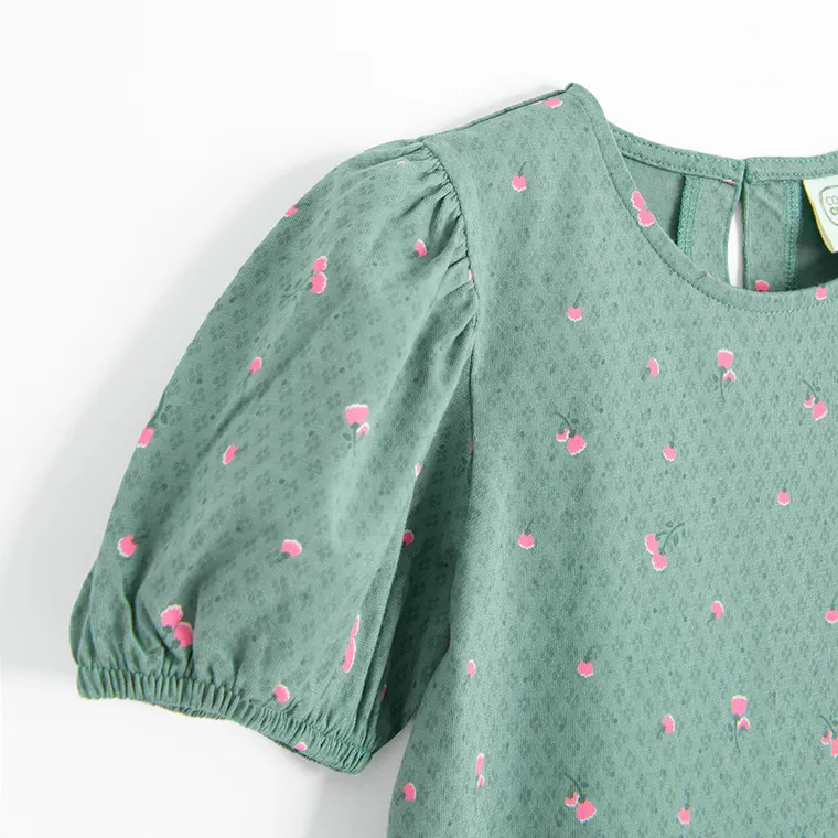 Cool Club, Rochie cu maneca scurta pentru fete, verde