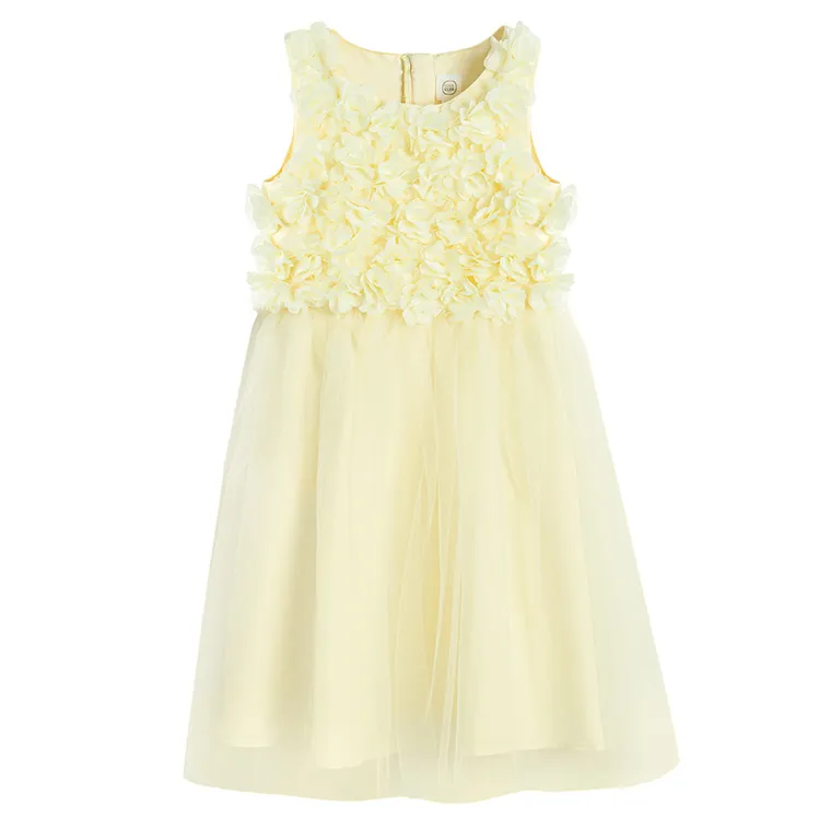 Cool Club, Rochie fara maneci pentru fete, galben