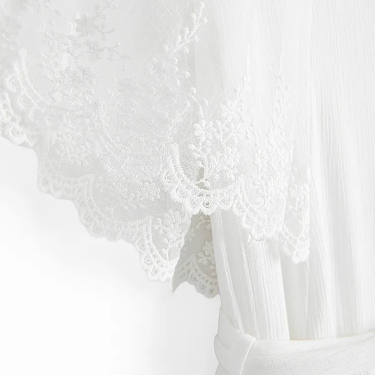 Cool Club, Rochie pentru fete cu maneca scurta, alb