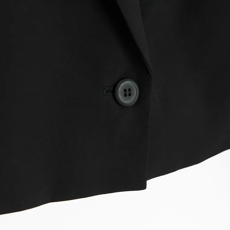 Cool Club, Sacou pentru fete, crop top, negru