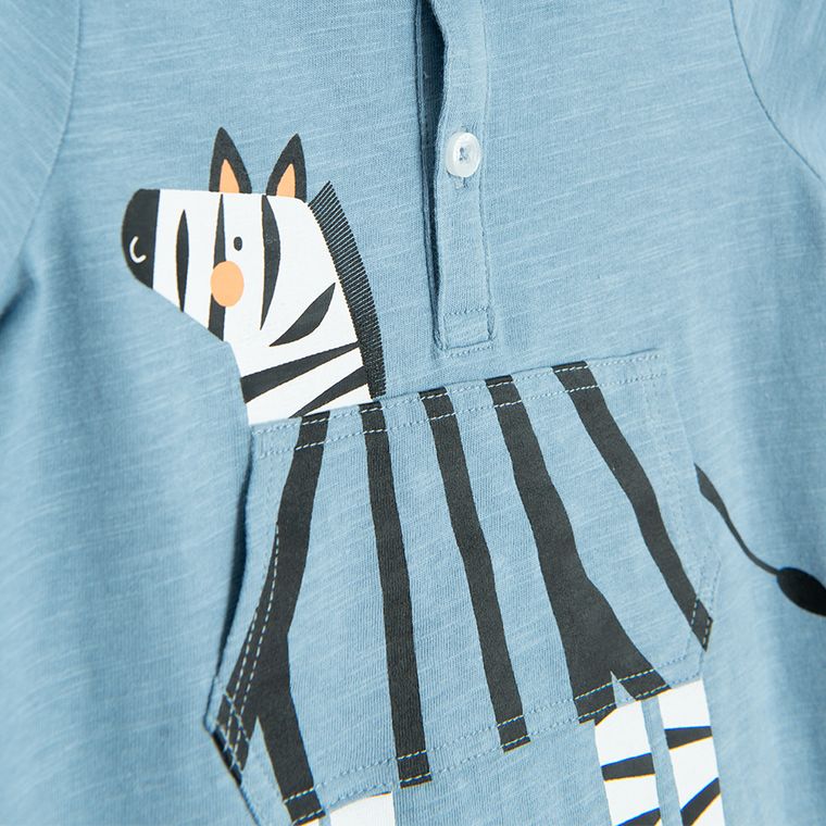 Cool Club, Salopeta rompers pentru baieti, albastru