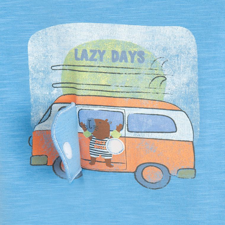 Cool Club, Salopeta rompers pentru baieti, albastru