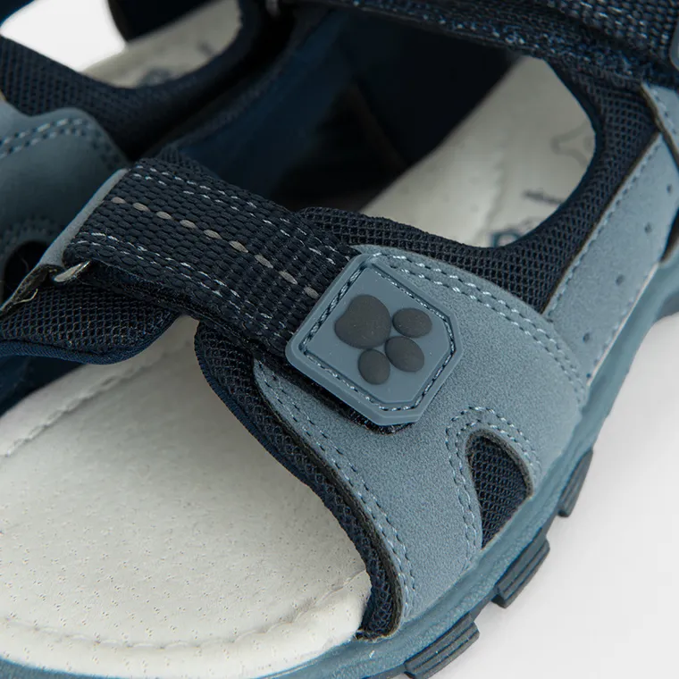 Cool Club, Sandale pentru baieti, albastru, brant din piele, imprimeu Paw Patrol