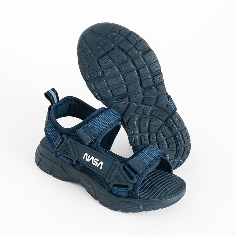 Cool Club, Sandale pentru baieti, albastru, imprimeu NASA