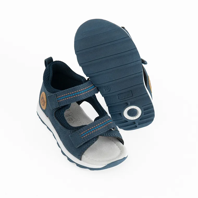 Cool Club, Sandale pentru baieti, bleumarin, brant din piele