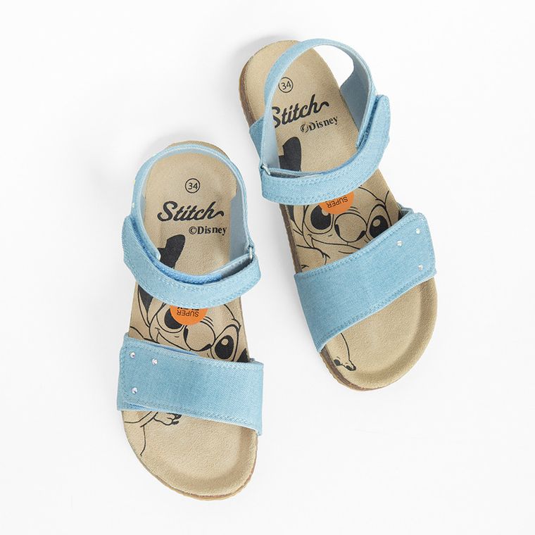 Cool Club, Sandale pentru fete, albastru, brant din piele, imprimeu Lilo si Stitch