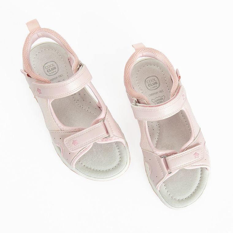 Cool Club, Sandale pentru fete, roz, brant din piele