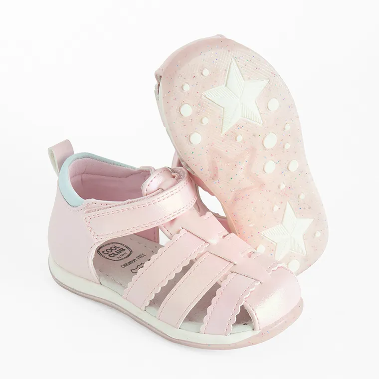 Cool Club, Sandale pentru fete, roz, brant din piele