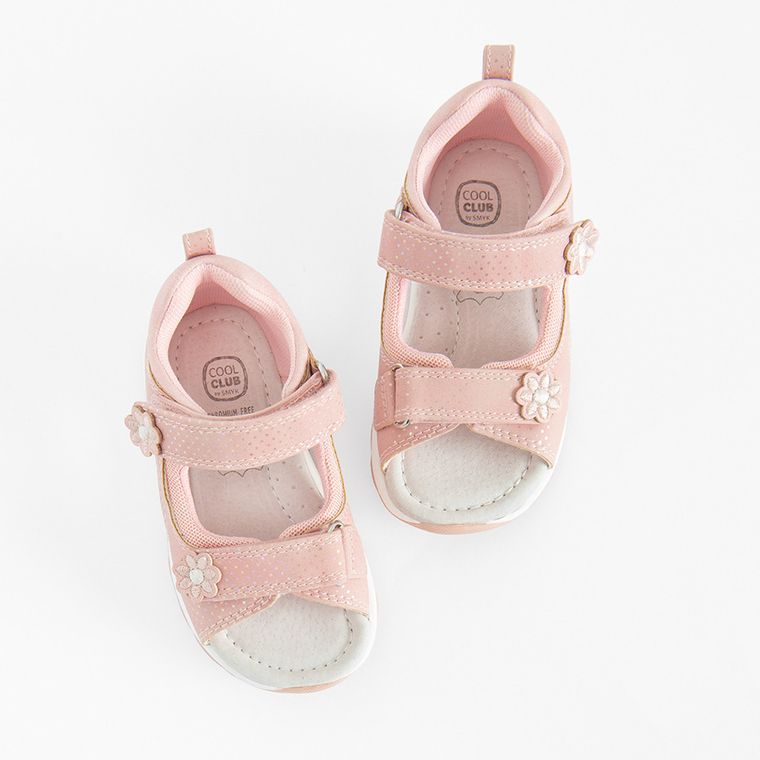 Cool Club, Sandale pentru fete, roz, brant din piele