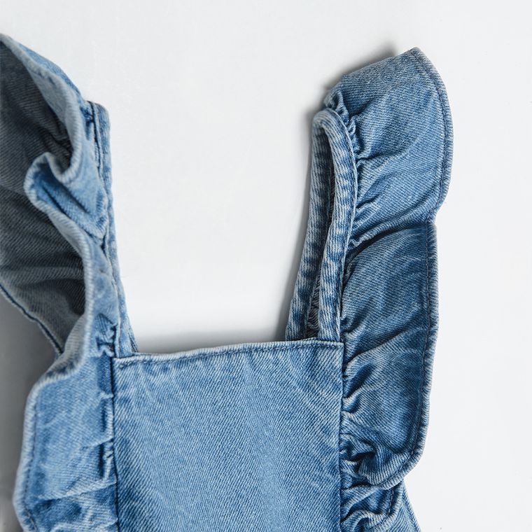 Cool Club, Sarafan de blugi pentru fete, denim, cu nasturi