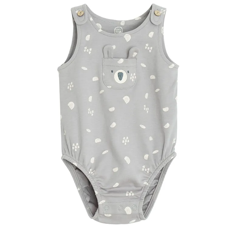 Cool Club, Set pentru baieti, Body fara maneci, Palarie, gri