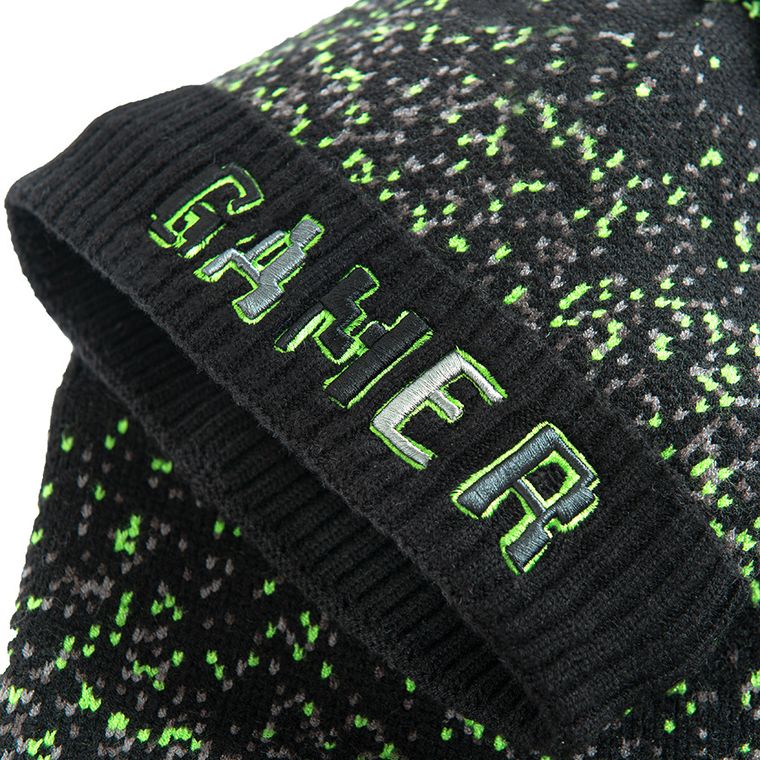 Cool Club, Set pentru baieti, Caciula cu pompon, Fular circular, negru