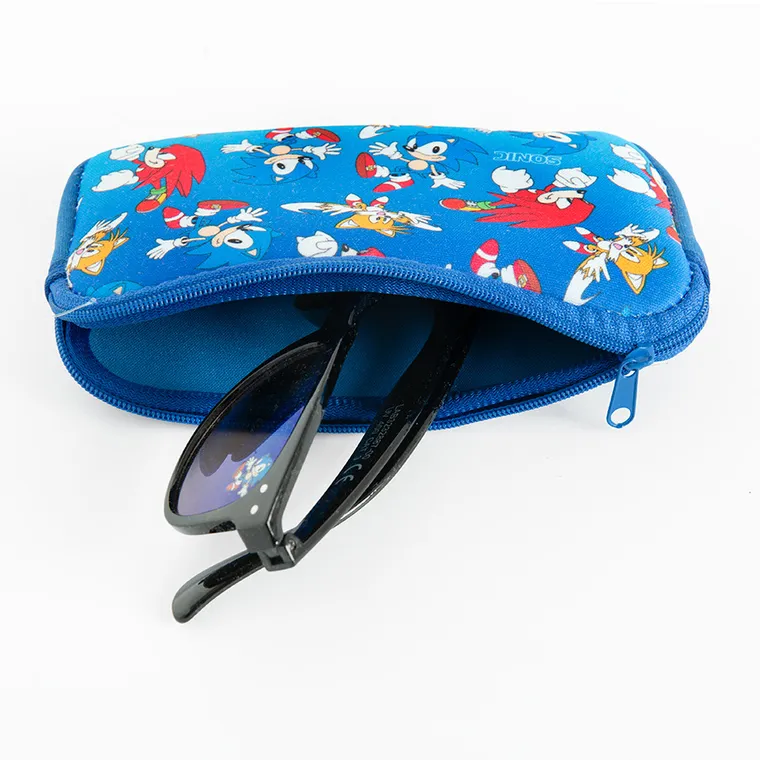 Cool Club, Set pentru baieti, Ochelari de soare pentru baieti, Cutie de ochelari, albastru, imprimeu Sonic the Hedgehog