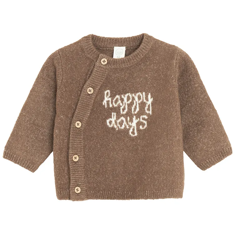 Cool Club, Set pentru baieti, Pulover cu nasturi, Pantaloni, maro