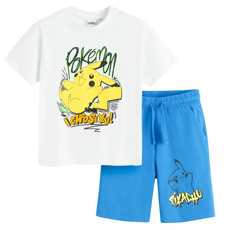 Cool Club, Set pentru baieti, Tricou, Pantaloni scurti, mix, imprimeu Pokemon