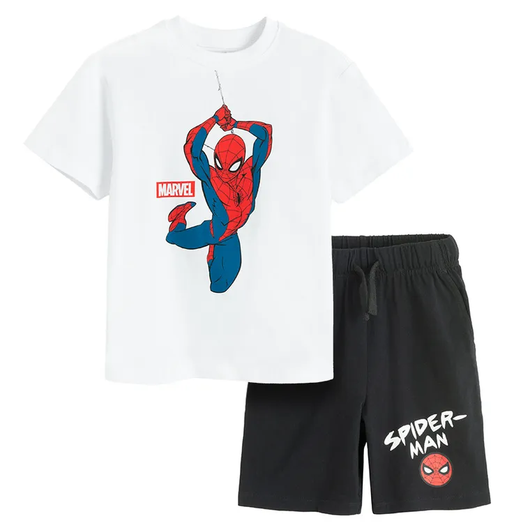 Cool Club, Set pentru baieti, Tricou, Pantaloni scurti, mix, imprimeu Spider-Man