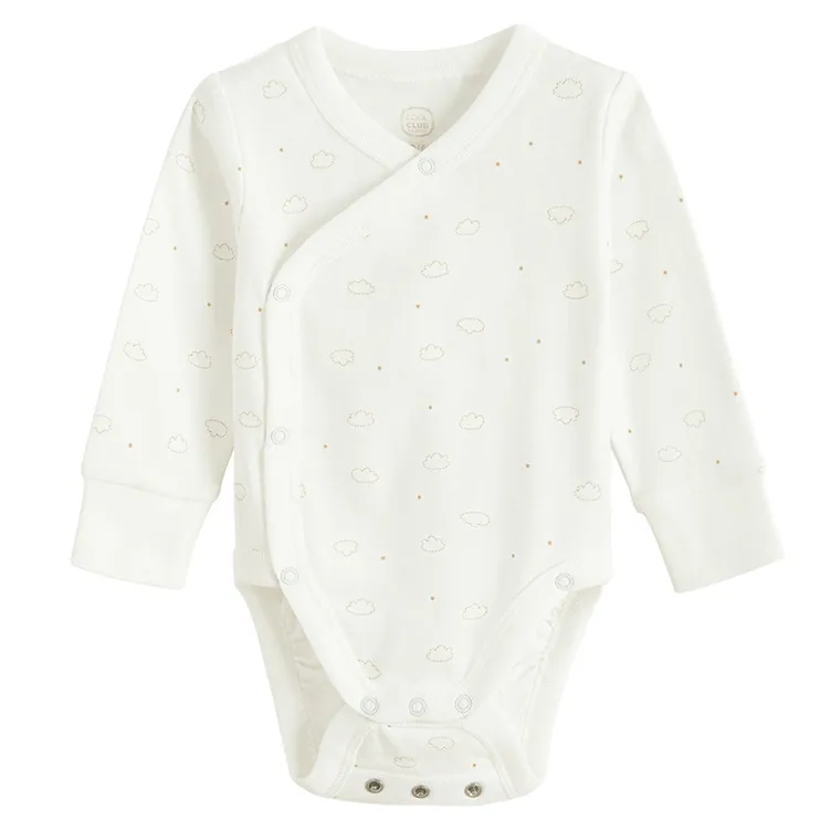 Cool Club, Set pentru bebelusi, Body cu maneca lunga, Pantaloni, alb