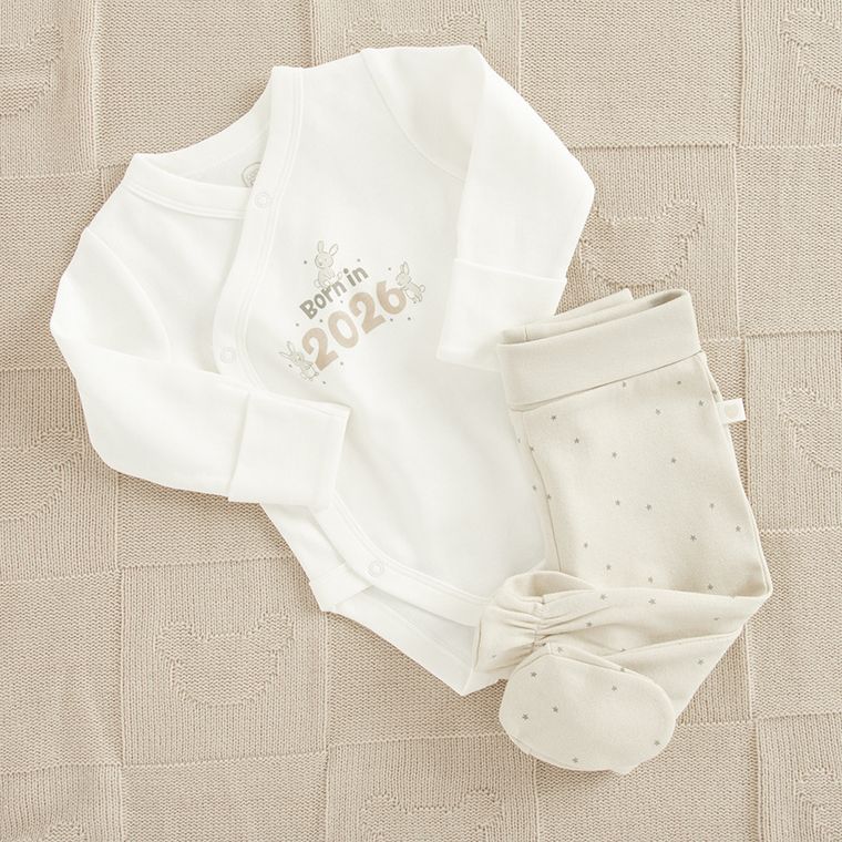 Cool Club, Set pentru bebelusi, Body cu maneca lunga, Pantaloni cu botosei, mix