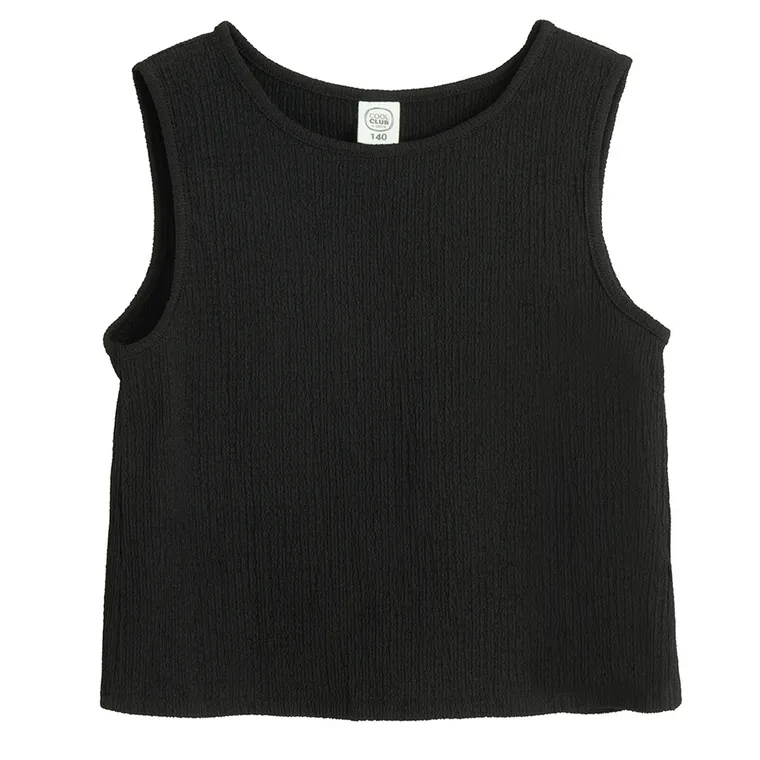 Cool Club, Set pentru fete, Bluza fara maneci, Pantaloni din textil, wide, mix