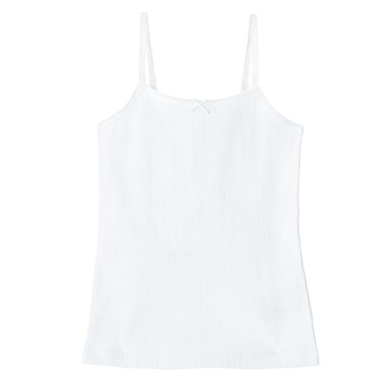 Cool Club, Set pentru fete, Maiou, Chilotei, din tricot striat, alb