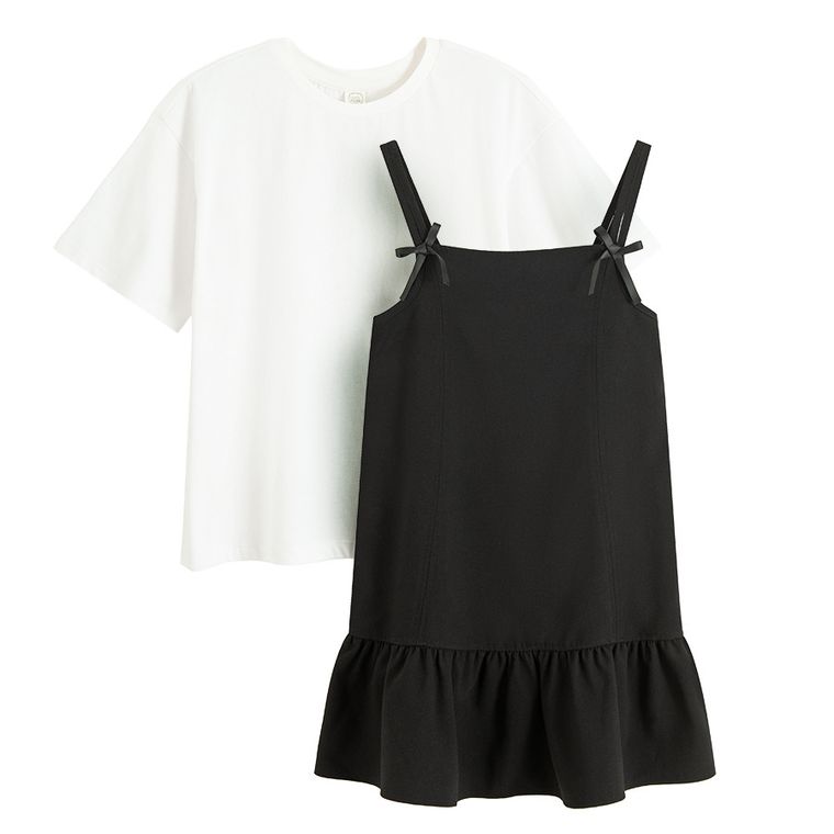 Cool Club, Set pentru fete, Rochie cu bretele, Tricou, mix