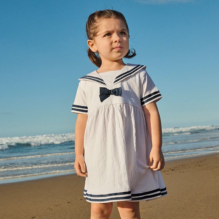 Cool Club, Set pentru fete, Rochie cu maneca scurta, Pantaloni scurti, ecru