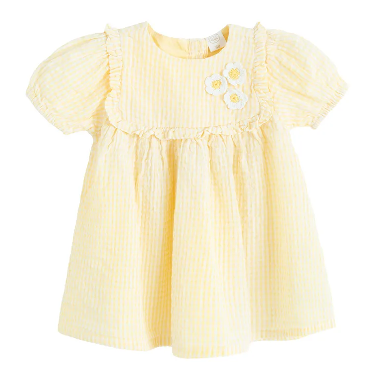 Cool Club, Set pentru fete, Rochie cu maneca scurta pentru fete, Pantaloni scurti bloomers, muselina, mix