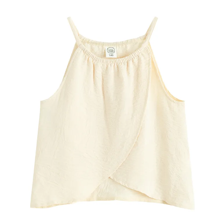 Cool Club, Set pentru fete, Top, Pantaloni din textil, wide, bej