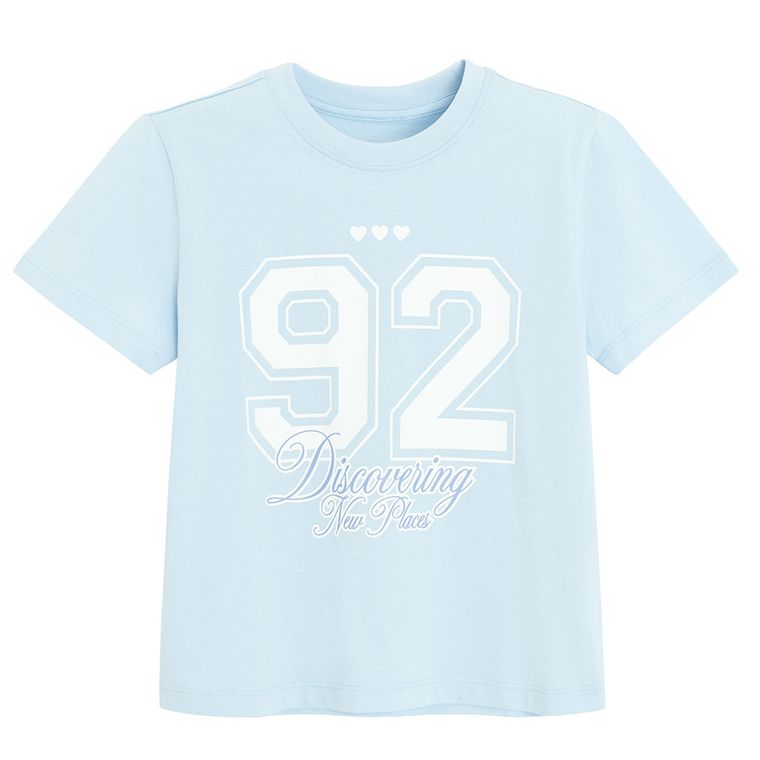 Cool Club, Set pentru fete, Tricou, Colanti scurti, albastru