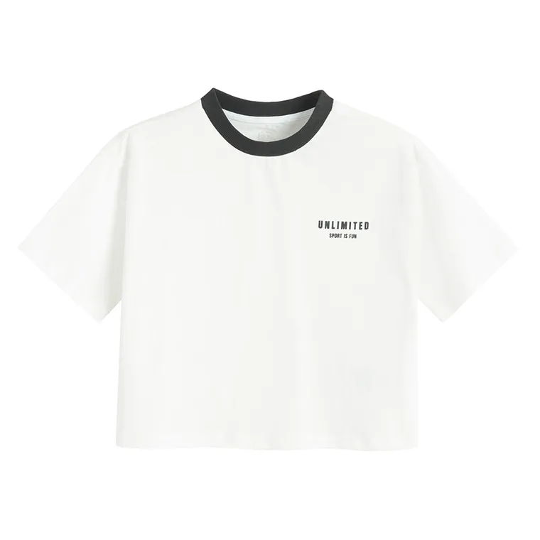 Cool Club, Set pentru fete, Tricou, Pantaloni scurti, alb-bleumarin