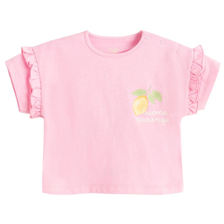 Cool Club, Set pentru fete, Tricou, Pantaloni scurti, roz