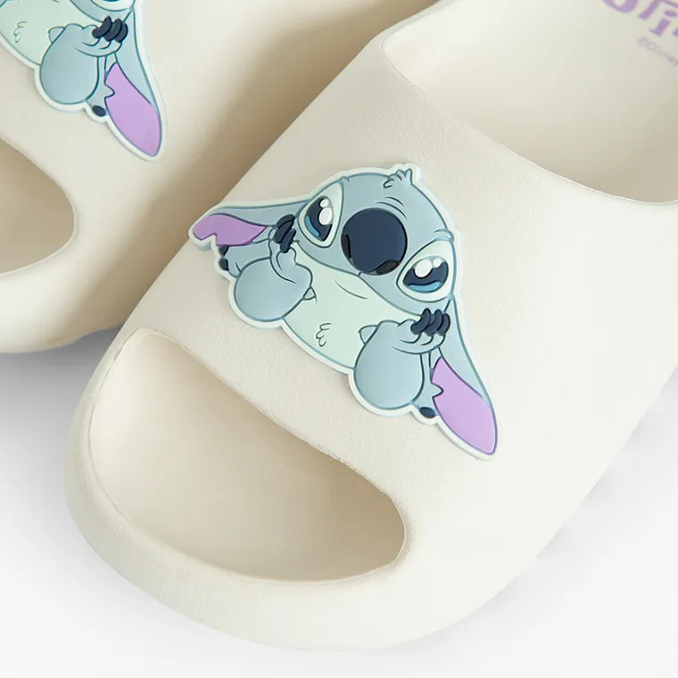 Cool Club, Slapi pentru fete, ecru, imprimeu Lilo si Stitch