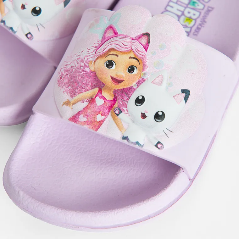 Cool Club, Slapi pentru fete, violet, imprimeu Gabby's Dollhouse