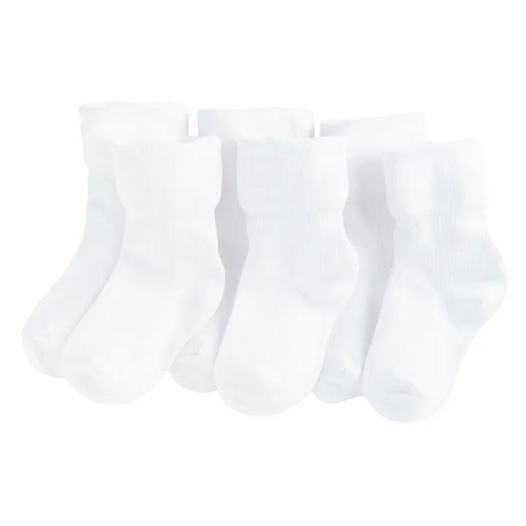 Cool Club, Sosete albe din bumbac organic pentru fete, set 3 buc.