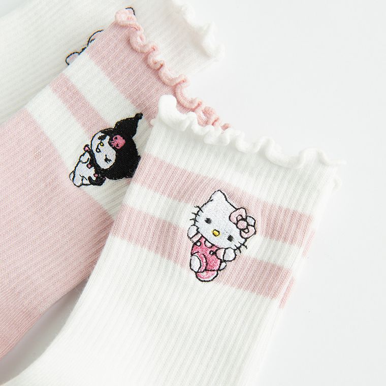 Cool Club, Sosete pentru fete, mix, set, 3 buc., imprimeu Hello Kitty and Friends