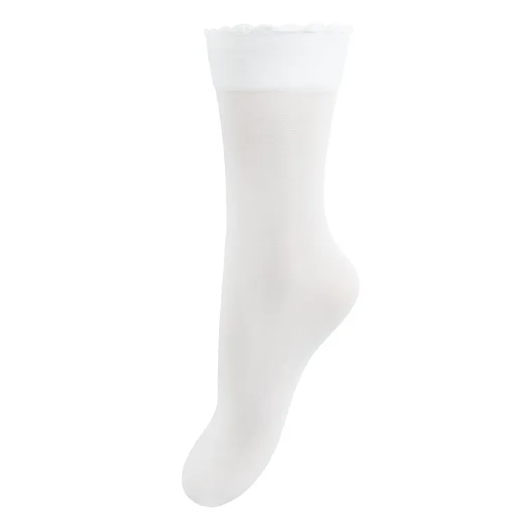 Cool Club, Sosete peste genunchi pentru fete, alb, 20 DEN, set, 2 buc.