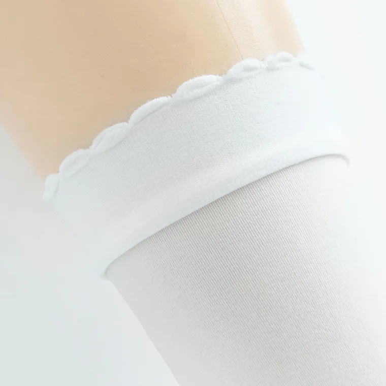 Cool Club, Sosete peste genunchi pentru fete, alb, 40 DEN, microfibra