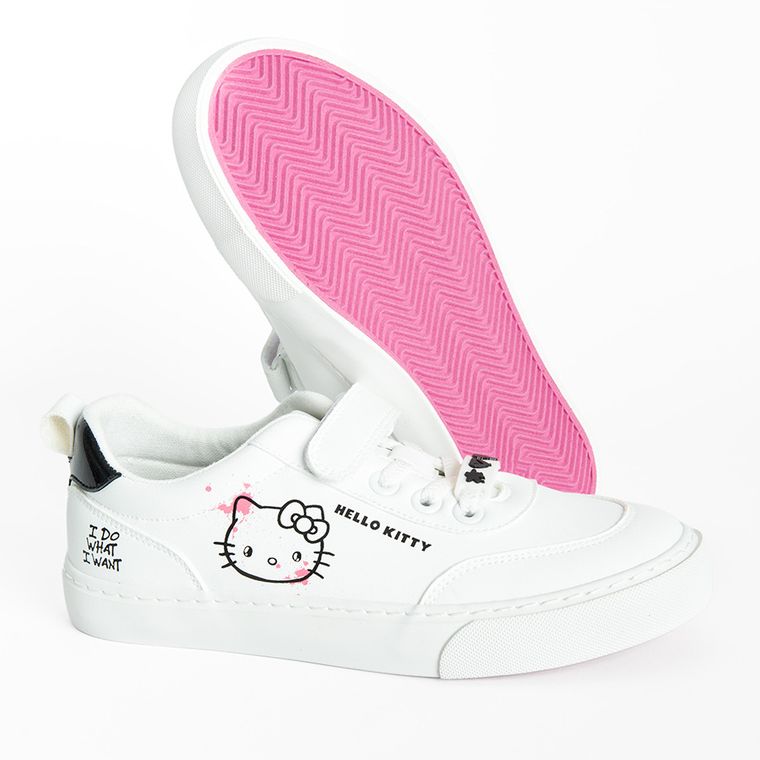 Cool Club, Tenisi pentru fete, alb, imprimeu Hello Kitty