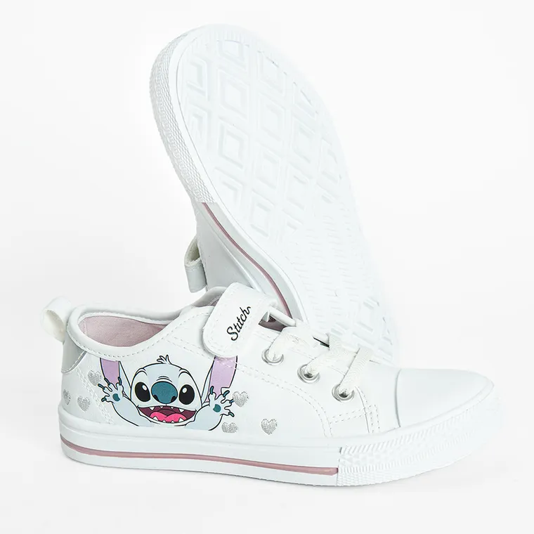 Cool Club, Tenisi pentru fete, alb, imprimeu Lilo si Stitch