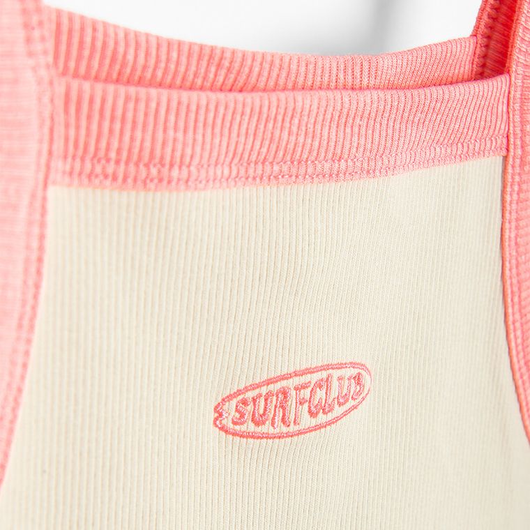 Cool Club, Top pentru fete, din tricot striat, bej