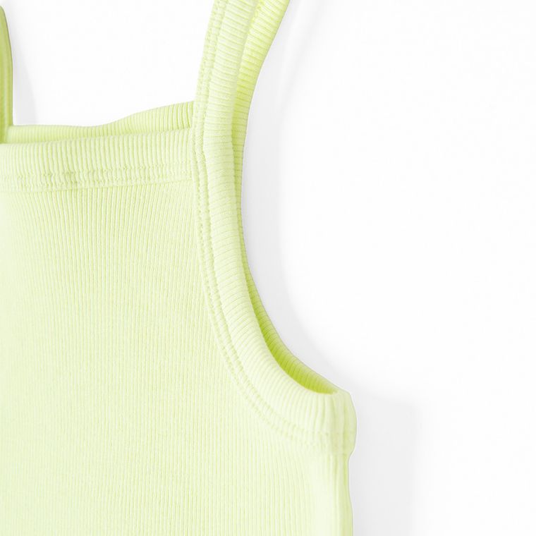 Cool Club, Top pentru fete, din tricot striat, verde lime