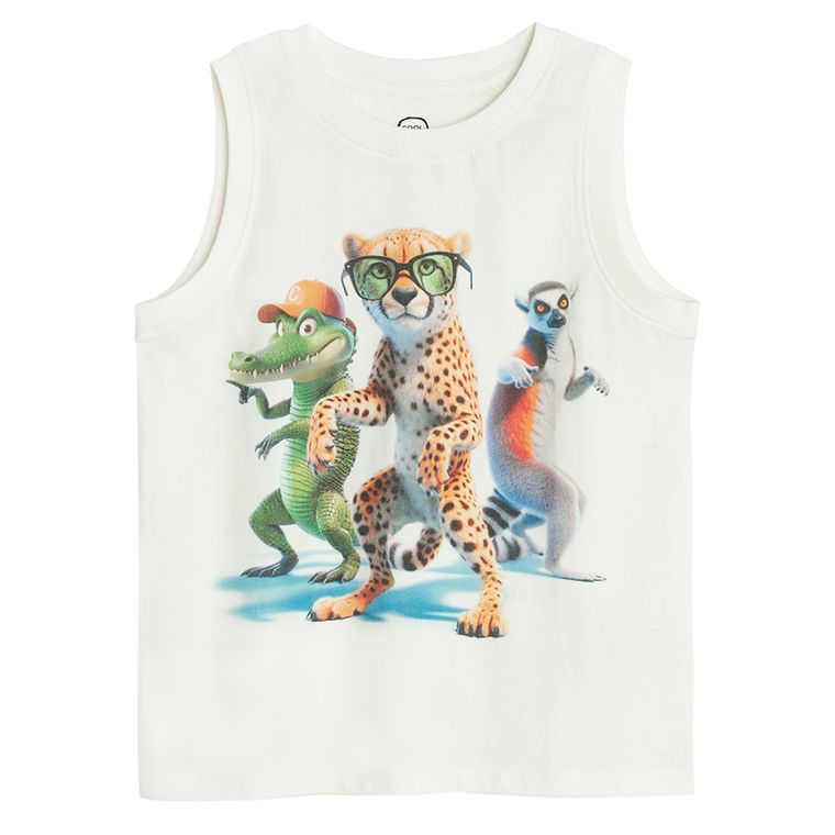 Cool Club, Tricou fara maneci pentru baieti, alb