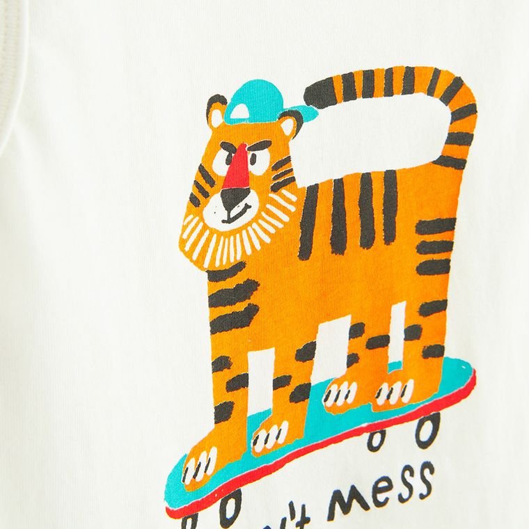 Cool Club, Tricou fara maneci pentru baieti, alb