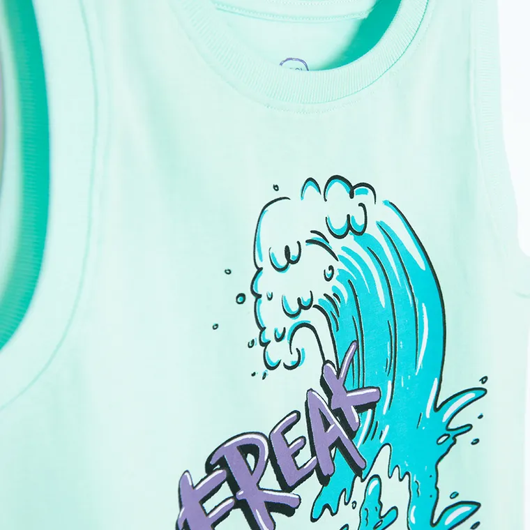 Cool Club, Tricou fara maneci pentru baieti, albastru