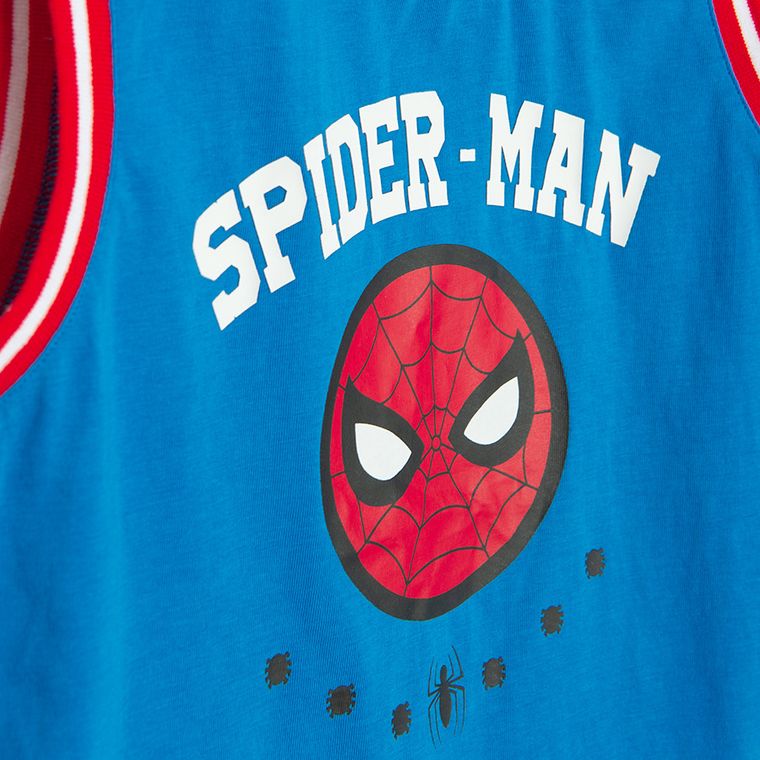 Cool Club, Tricou fara maneci pentru baieti, albastru, imprimeu Spider-Man