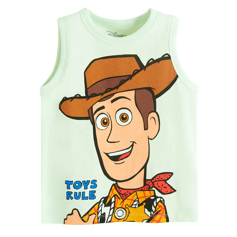 Cool Club, Tricou fara maneci pentru baieti, menta verde, imprimeu Toy Story
