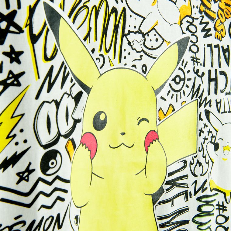 Cool Club, Tricou lejer pentru baieti, alb, imprimeu Pokemon