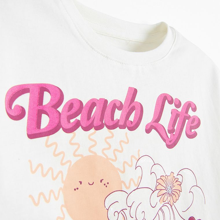 Cool Club, Tricou lejer pentru fete, alb