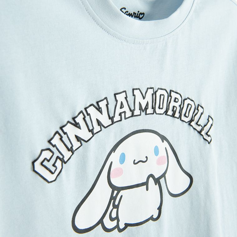 Cool Club, Tricou lejer pentru fete, albastru, imprimeu Hello Kitty and Friends