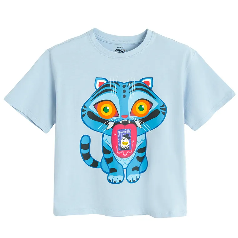 Cool Club, Tricou lejer pentru fete, albastru, K-Pop Demon Hunters